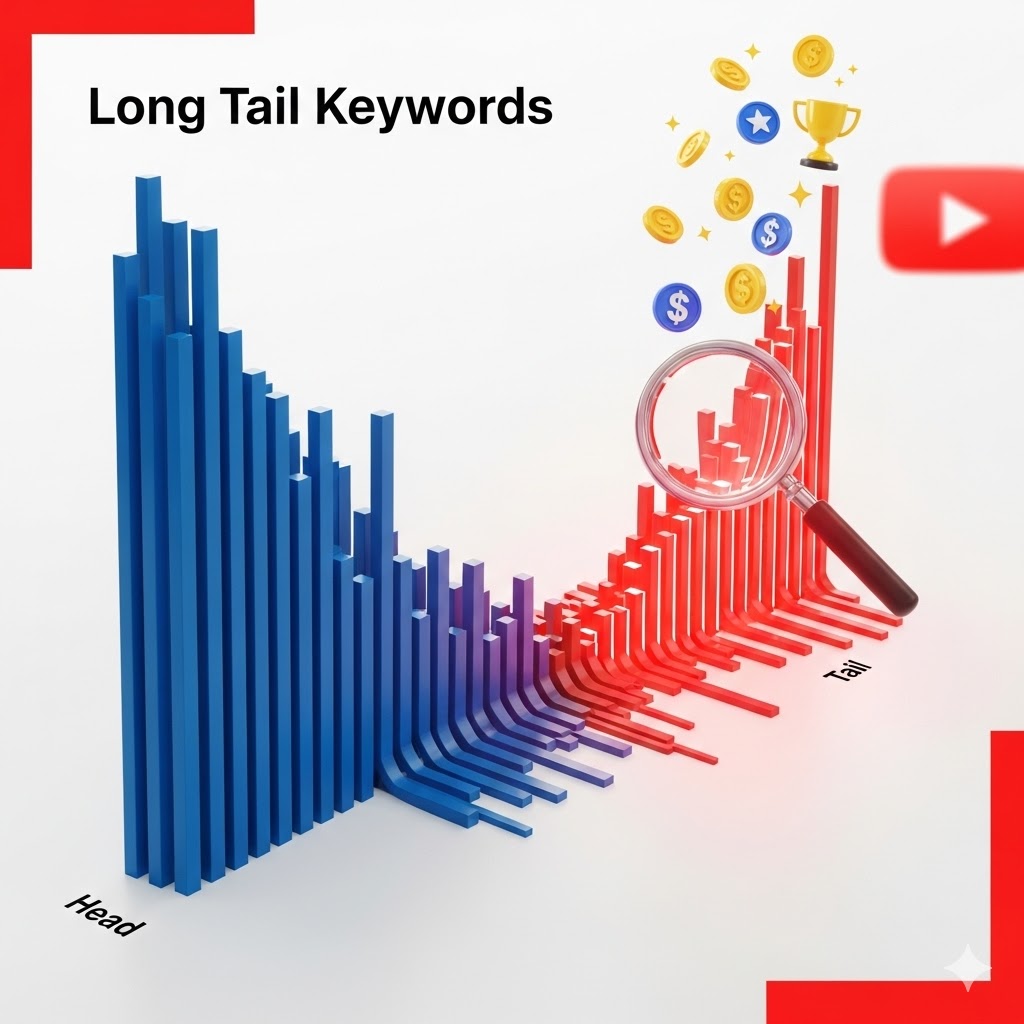 유튜브 레드오션에서 살아남는 방법: 롱테일 키워드 전략(SEO 심화편)